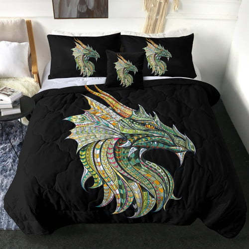 Artistic Green Dragon Comforter Set (SWBD2974)