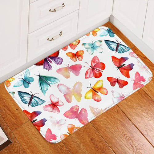 Butterfly Color Painting Durable Non-Slip Doormat Floor Mat (SW2029)