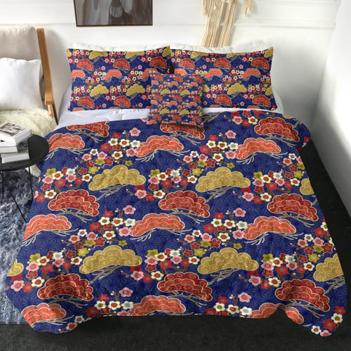 Chinese Floral Pattern Comforter Set (SWBD2860)