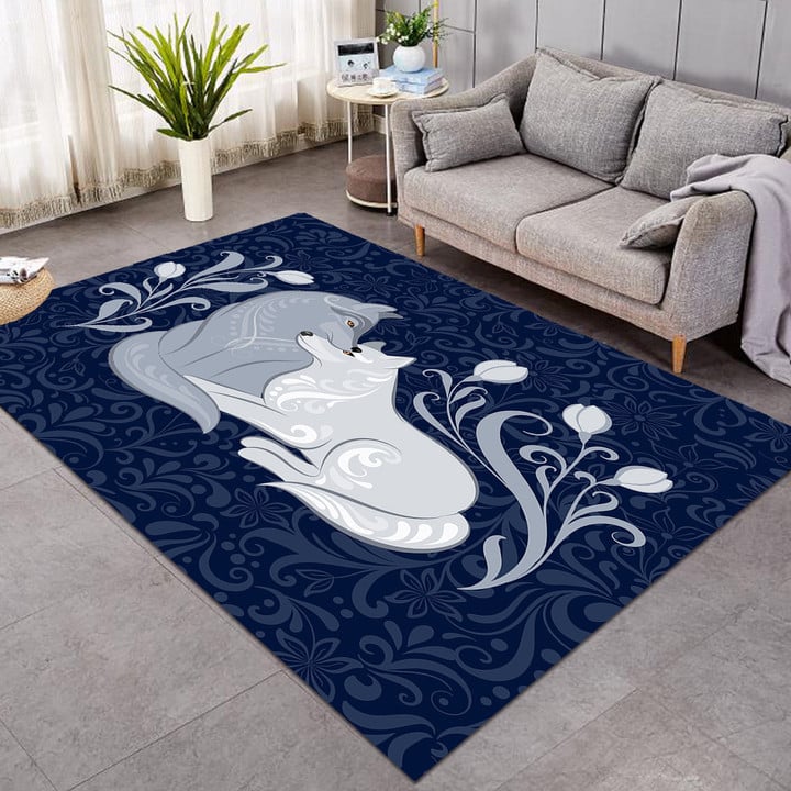 Loving Wolf Couple Rug Living Room Carpet (SW0052)