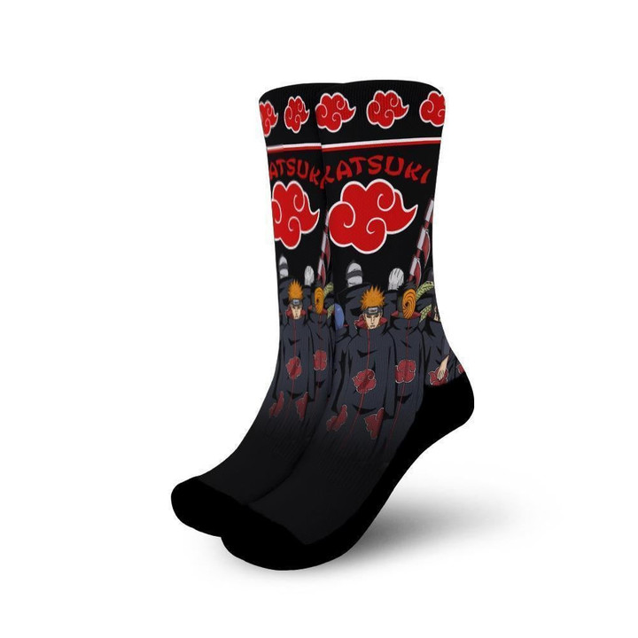 Akatsuki Clan Socks Custom Anime Socks - 1 - GearAnime