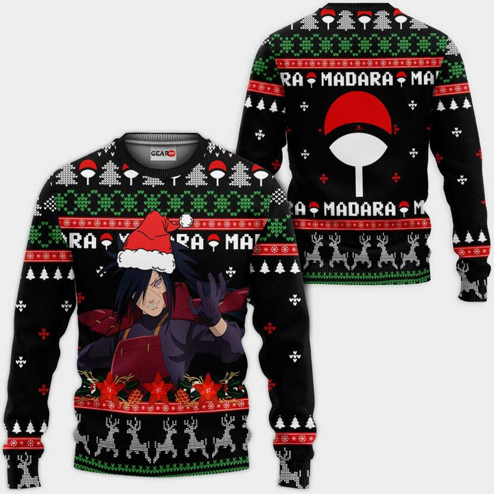 Uchiha Madara Ugly Christmas Sweater Custom Naruto Anime Xmas Gifts