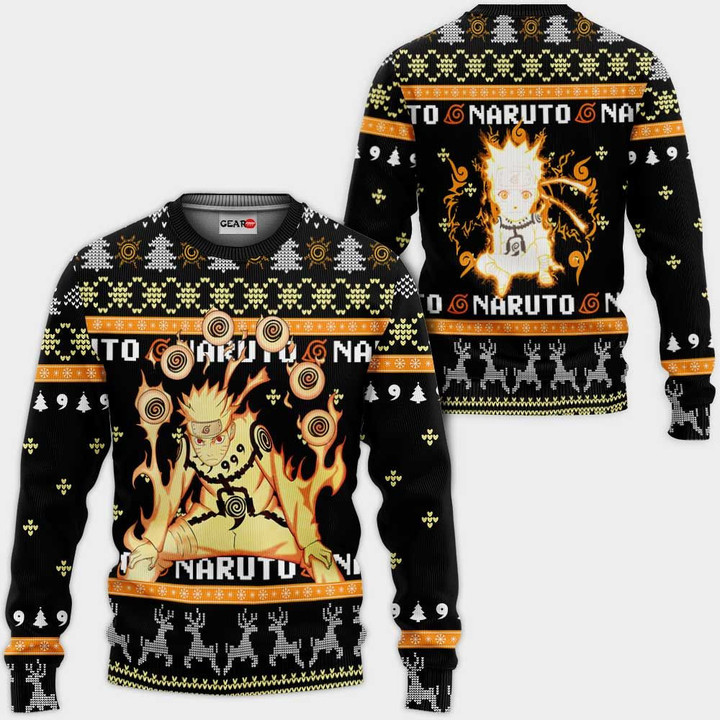 Naruto Bijuu Ugly Christmas Sweater Custom Naruto Anime Xmas Gifts