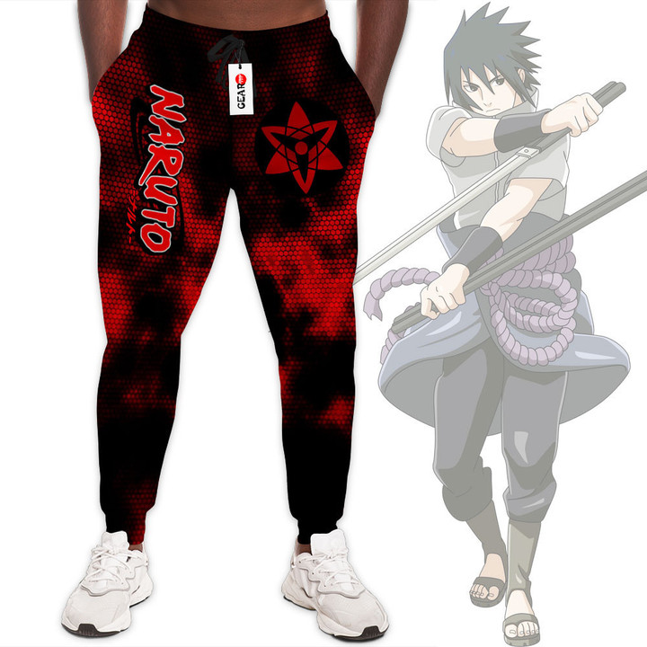 Sasuke Uchiha Eternal Mangekyo Sharingan Sweatpants Custom Anime Naruto Joggers Merch