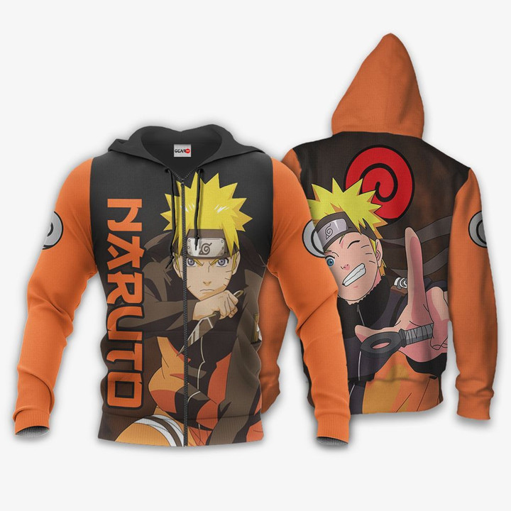Naruto Hoodie Shirt Naruto Anime Zip Jacket GearAnime