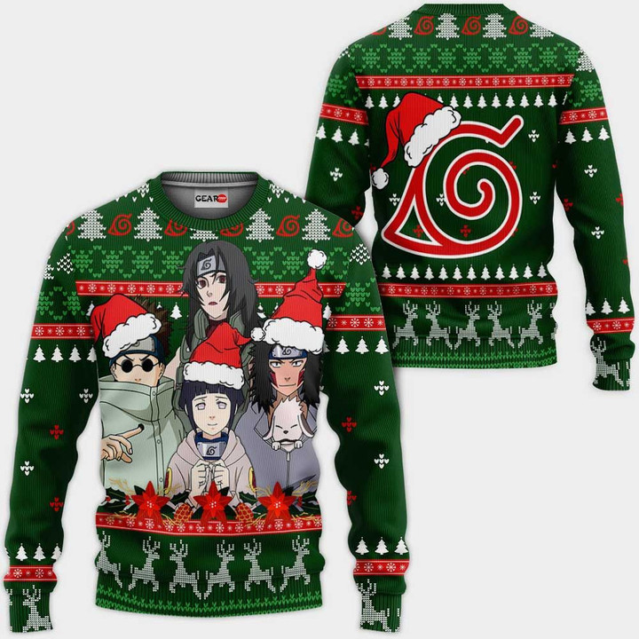 Konoha Team 8 Ugly Christmas Sweater Custom Naruto Anime Xmas Gifts