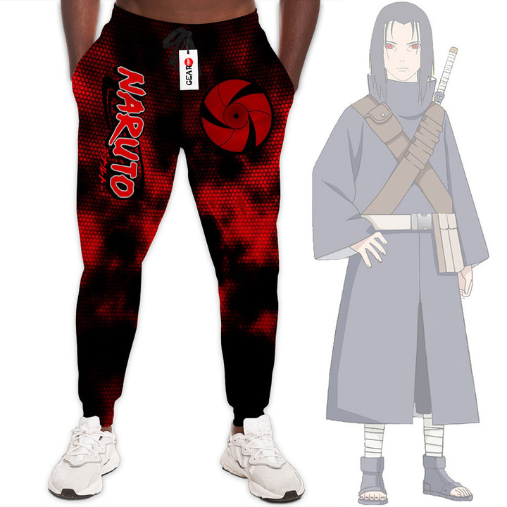 Rai Uchiha Mangekyo Sharingan Sweatpants Custom Anime Naruto Joggers Merch