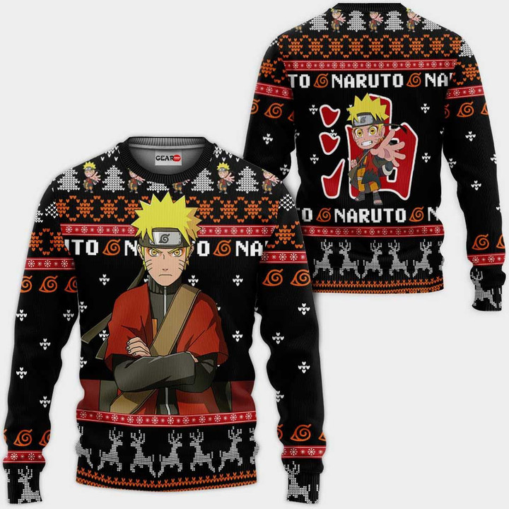 Naruto Sage Ugly Christmas Sweater Custom Naruto Anime Xmas Gifts