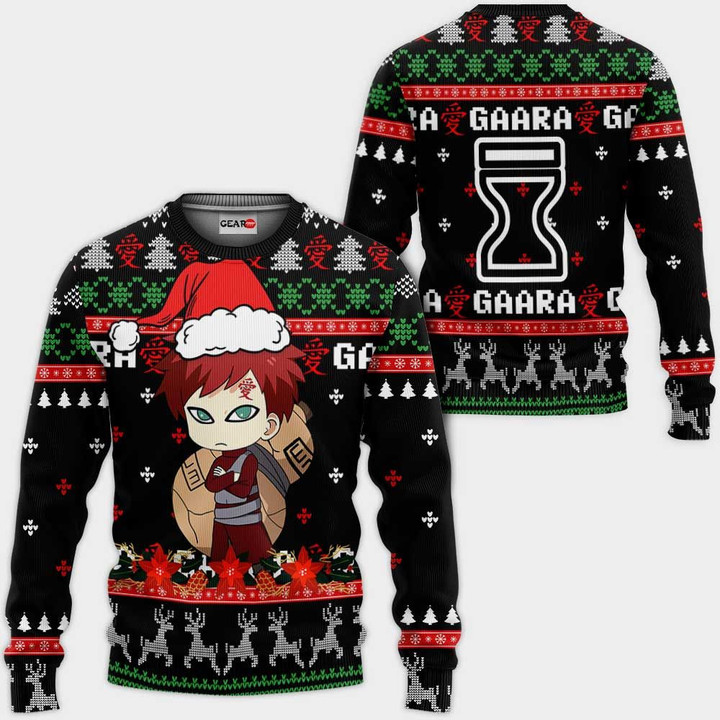 Cute Gaara Ugly Christmas Sweater Custom Naruto Anime Xmas Gifts