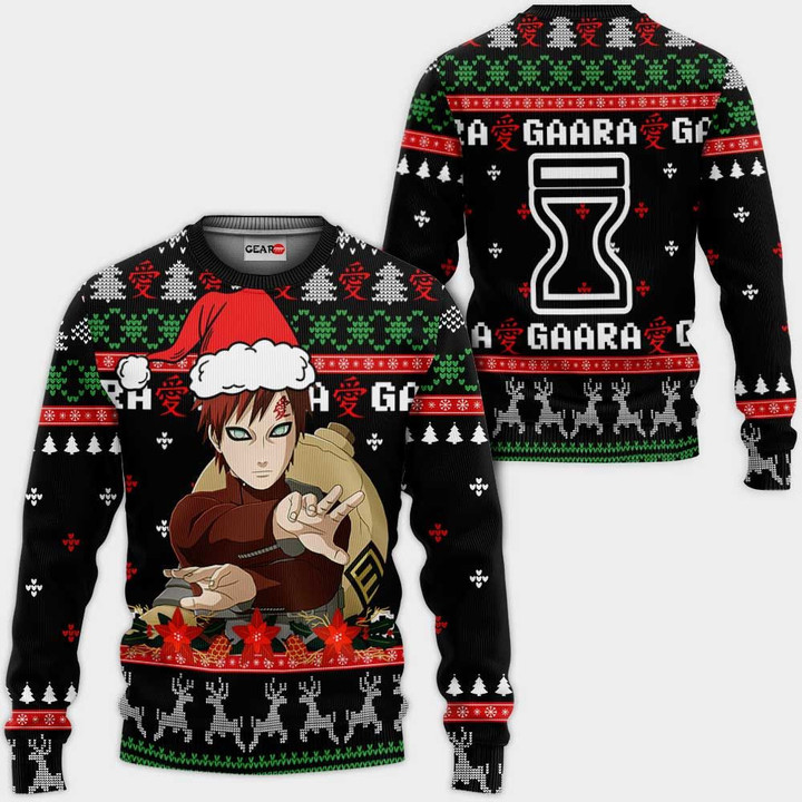 Gaara Ugly Christmas Sweater Custom Naruto Anime Xmas Gifts