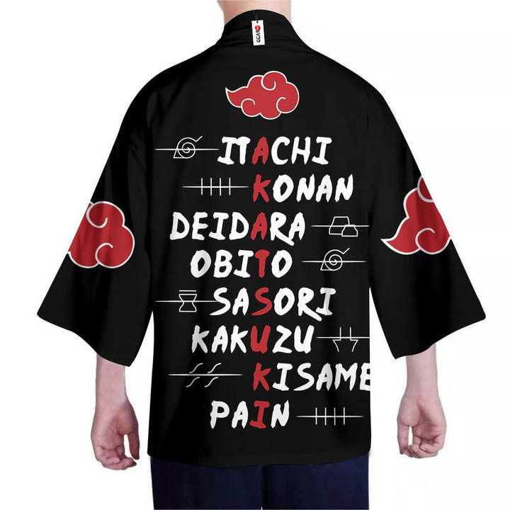 Akatsuki Clan Kimono Custom Name Anime Naruto Merch Clothes-1-gear otaku