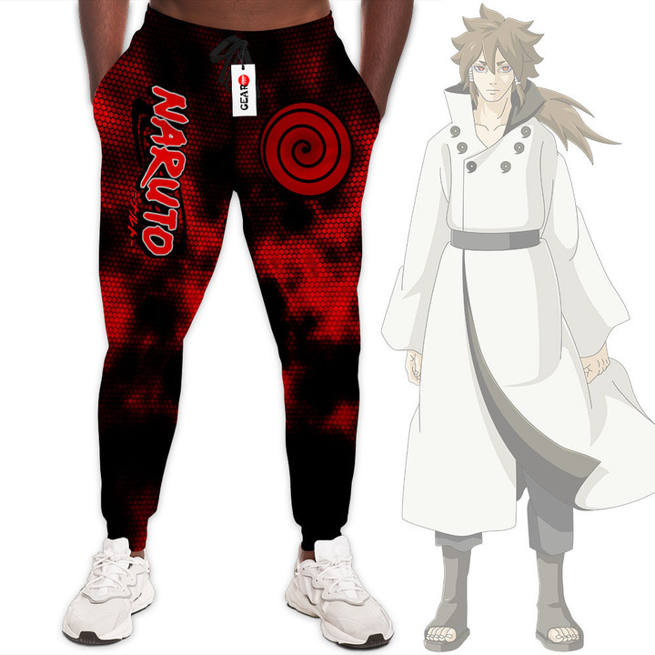 Indra Otsutsuki Mangekyo Sharingan Sweatpants Custom Anime Naruto Joggers Merch