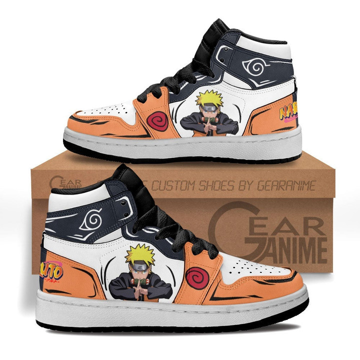 NRT Uzumaki Kids Sneakers Custom Anime NRT Kids Shoes - 1 - Gear Naruto