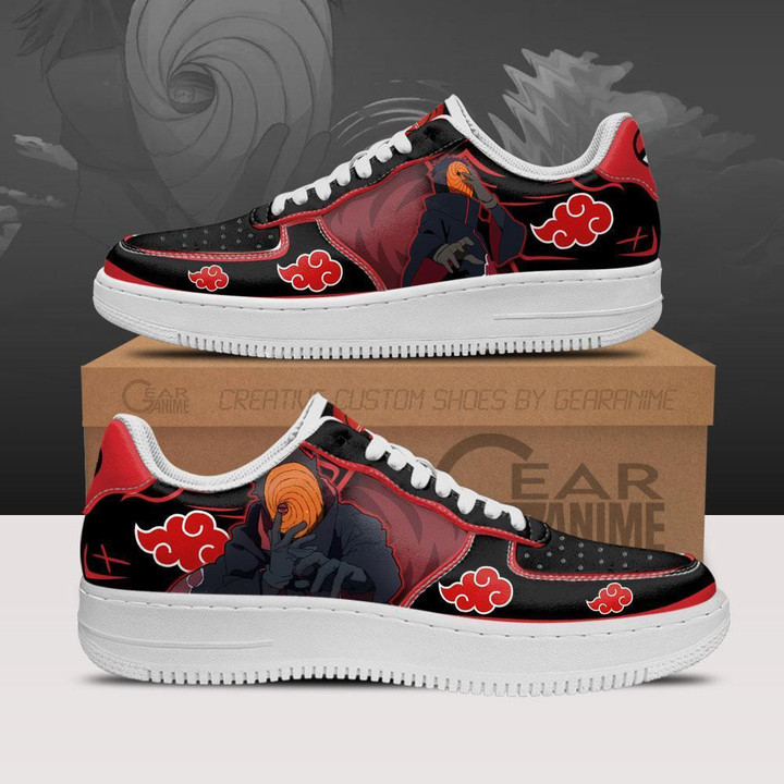 Akatsuki Tobi Air Sneakers Custom Anime Shoes - 1 - Gear Naruto