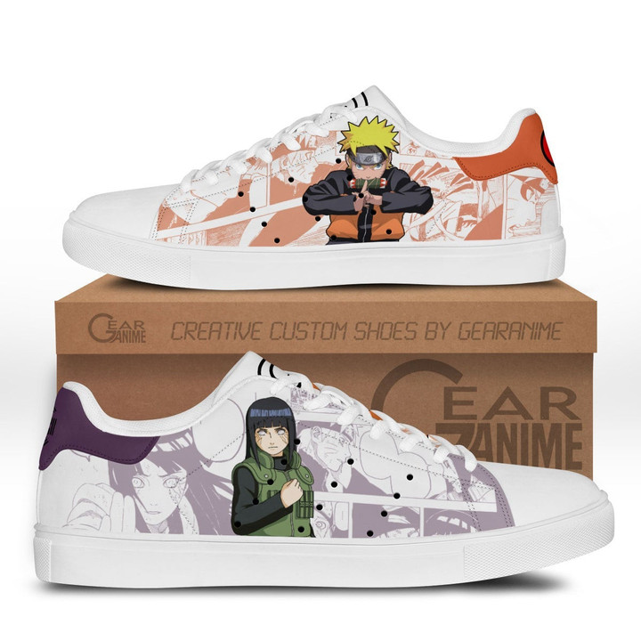 NRT Uzumaki and Hinata Hyuga Skate Sneakers Custom NRT Anime Shoes - 1 - Gear Naruto