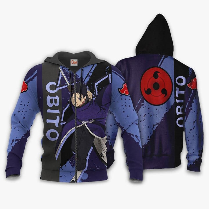 Obito Hoodie Akatsuki Shirt Custom Anime Zip Jacket - 1 - Gear Naruto