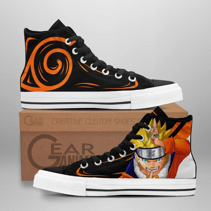 Uzumaki High Top Shoes Custom Anime Sneakers - 1 - Gear Naruto