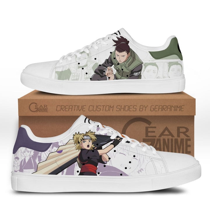 Shikamaru Nara and Temari Skate Sneakers Custom NRT Anime Shoes - 1 - Gear Naruto