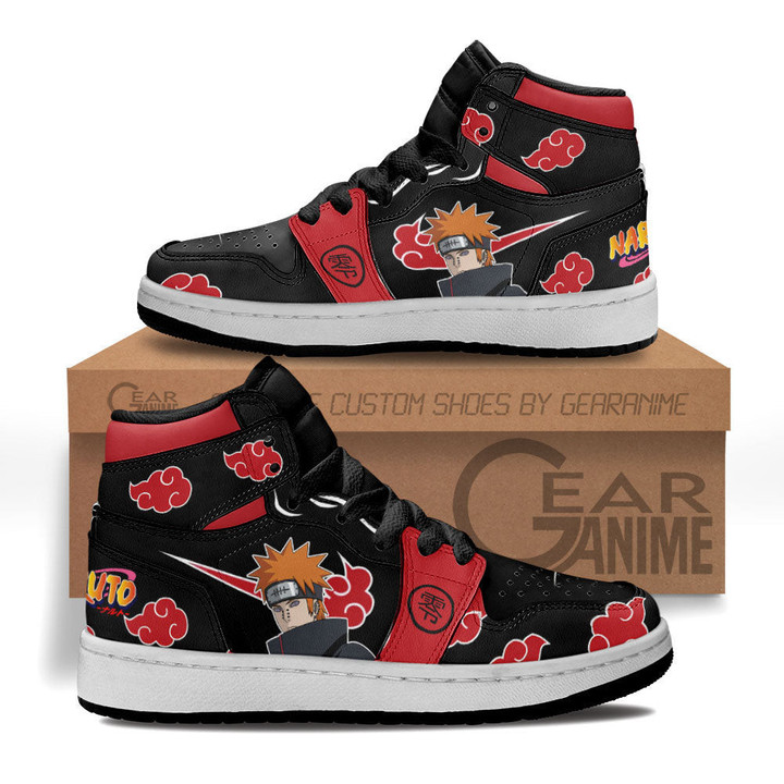 Pain Akatsuki Kids Sneakers Custom Anime NRT Kids Shoes - 1 - Gear Naruto