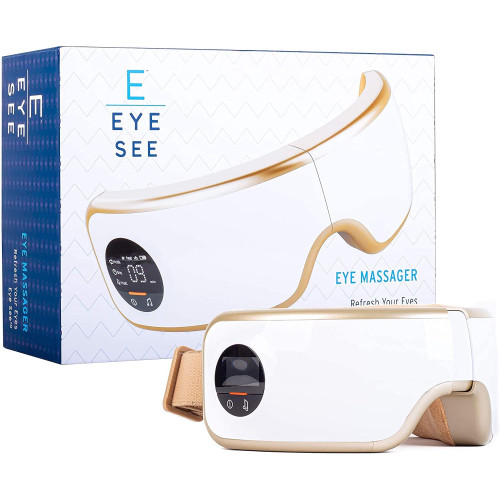 Eye See Vibrating Heated Eye Massager With Soothing Music and Adjustable Elastic Band