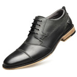 Men Business Dress Shoes Genuine Leather England Fashion Oxfords Shoes