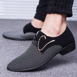 Men Dress Shoes Pointed Toe Lace Up Fashion Formal Shoes