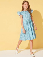 Girls Willow And Goose Print Dress