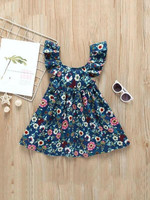 Toddler Girls Ditsy Floral Print Ruffle A-Line Dress
