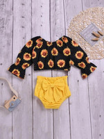 Toddler Girls Floral Print Blouse With Bow Detail Shorts