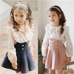 Girls Dress and Lace TShirt 2 Pieces Set