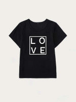 Toddler Girls Letter Graphic Tee