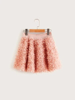 Girls 3D Applique Mesh Skirt