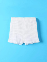 Toddler Girls Solid Rib-Knit Shorts