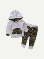 Toddler Boys Camo Hooded Sweatshirt With Drawstring Pants