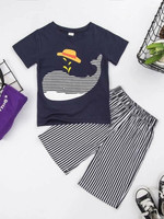 Toddler Boys Animal Print Tee & Shorts