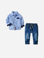 Toddler Boys Contrast Panel Shirt With Jeans