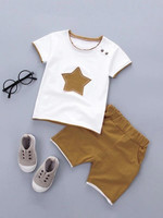 Toddler Boys Star Patched Tee With Shorts