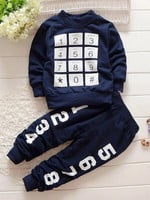 Toddler Boys Letter Graphic Top & Pants