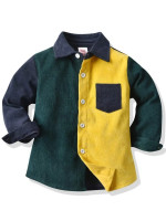 Toddler Boys Color-block Corduroy Shirt