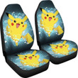 Happy Pikachu Car Seat Covers Pokemon Anime Fan Gift H Universal Fit