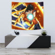 Dragon Ball Anime Tapestry | DB Goku Fighting With Golden Shenron Dragon Tapestry Home Decor GENZ0801