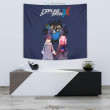 Darling In The Franxx Anime Tapestry | Cute Little Hiro And Red Zero Two Holding Hands Zodiac Artwork Tapestry Home Decor GENZ2602