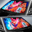 Dragon Ball Anime Car Sunshade | DB Goku Super Saiyan Power Colorful Vapor Sun Shade