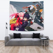 Darling In The Franxx Anime Tapestry - Zero Two And Hiro Dancing With Strelitzia Tapestry Home Decor