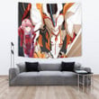 Darling In The Franxx Anime Tapestry | Cute Zero Two Red Bodysuit And Strelizia Tapestry Home Decor