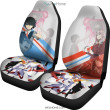 Darling In The Franxx Anime Car Seat Covers | Strelizia Darling Red Zero Two With Blue Hiro Couple Seat Covers