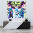 Dragon Ball Anime Tapestry | DB Super Saiyan Broly Goku And Vegeta Power Vapor Tapestry Home Decor GENZ0902