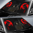 Berserk Anime Car Sunshade - Guts With Wolf Armor Bloody Red Moon Sun Shade