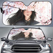 Anime Girl Beautiful Cherry Blossom Sakura Hd Car Sun Shade Universal Fit