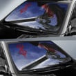 Berserk Anime Car Sunshade - Lonely Guts Armor Look Up To Sky Sacrifice Symbol Sun Shade